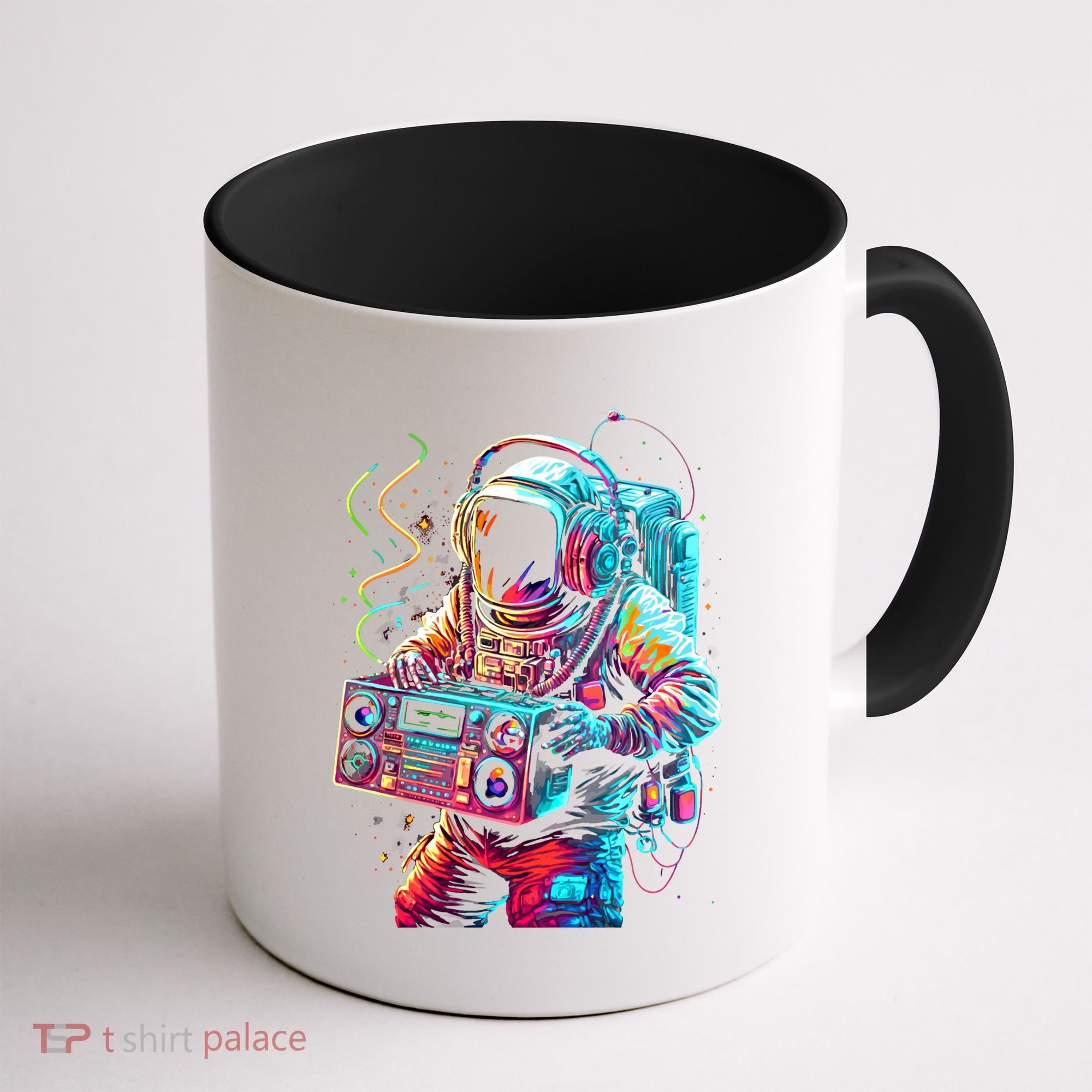 Funky Boombox Astronaut In Space Graphic And Teens Gift Coffee Mug