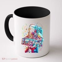 Funky Boombox Astronaut In Space Graphic And Teens Gift Coffee Mug thumb 0