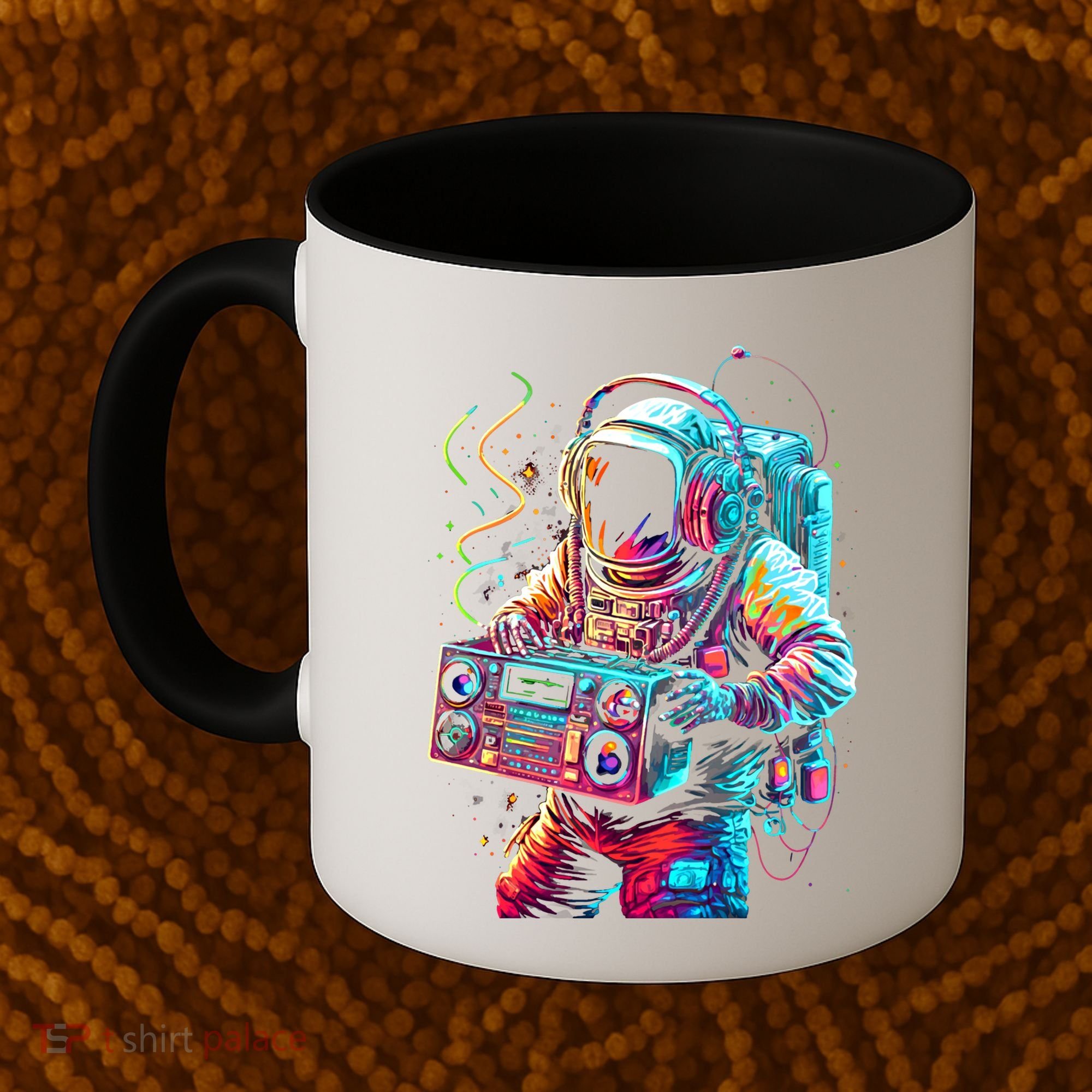 Funky Boombox Astronaut In Space Graphic And Teens Gift Coffee Mug