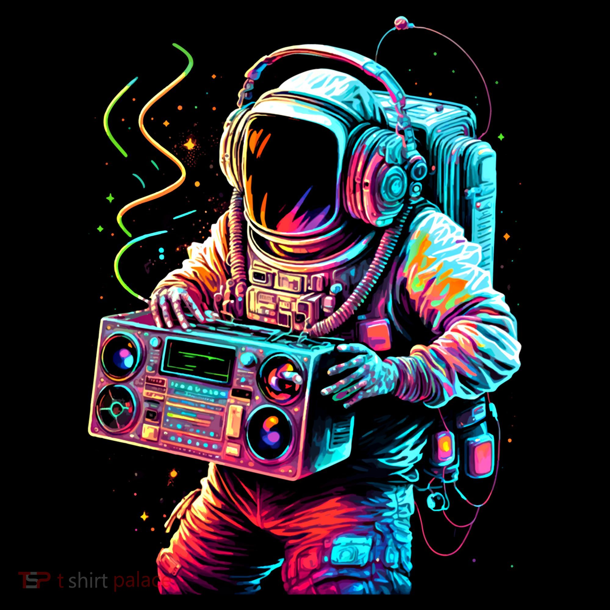 Funky Boombox Astronaut In Space Graphic And Teens Gift Coffee Mug