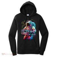 Funky Boombox Astronaut In Space Graphic And Teens Gift Women's Hoodie thumb 0