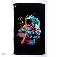 Funky Boombox Astronaut In Space Graphic And Teens Gift Golf Towel thumb 0