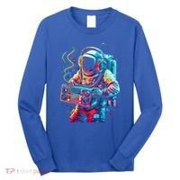 Funky Boombox Astronaut In Space Graphic And Teens Gift Long Sleeve Shirt thumb 0
