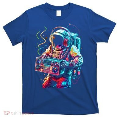 Funky Boombox Astronaut In Space Graphic And Teens Gift T-Shirt