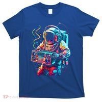 Funky Boombox Astronaut In Space Graphic And Teens Gift T-Shirt thumb 0