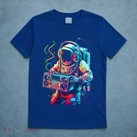 Funky Boombox Astronaut In Space Graphic And Teens Gift T-Shirt thumb 5