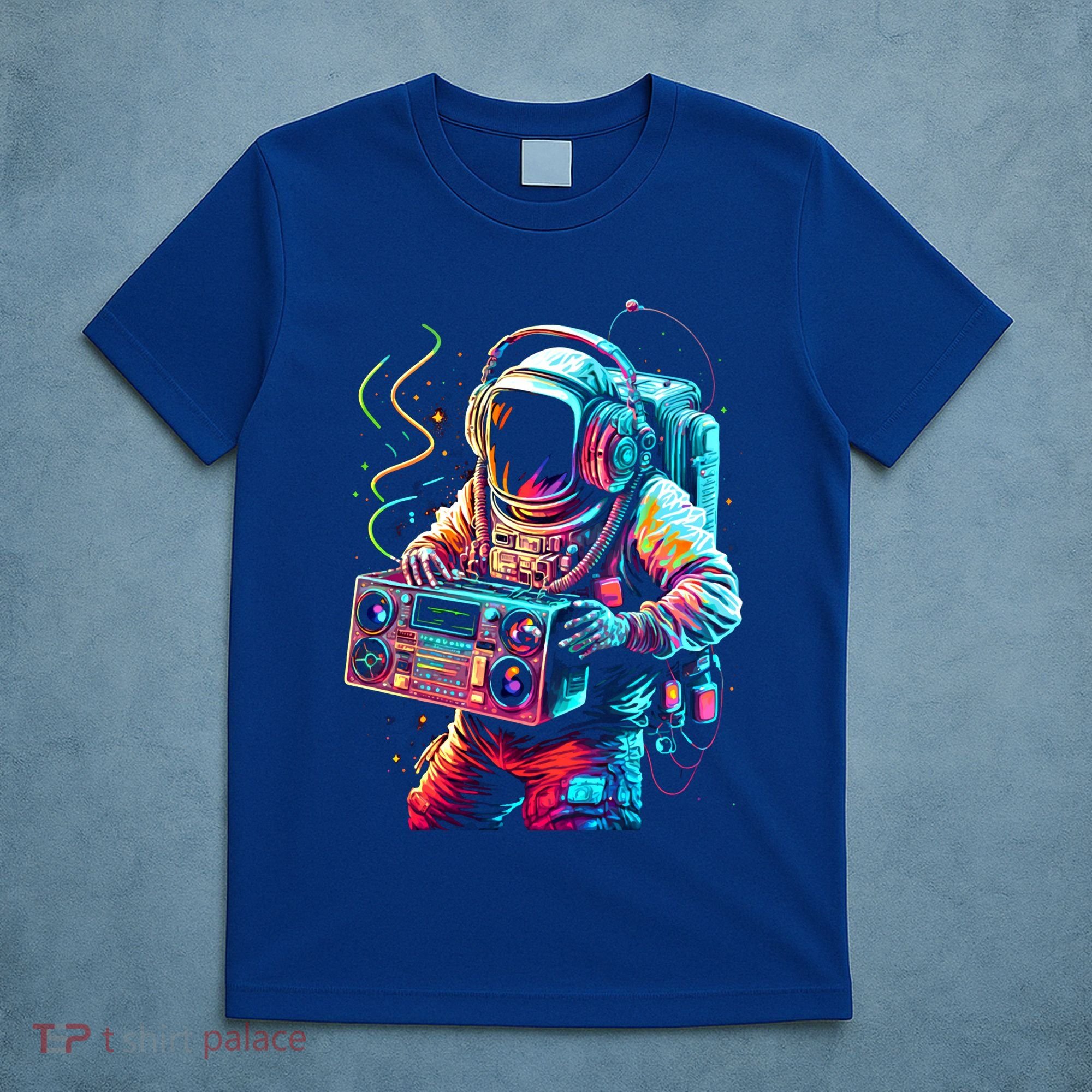 Funky Boombox Astronaut In Space Graphic And Teens Gift T-Shirt