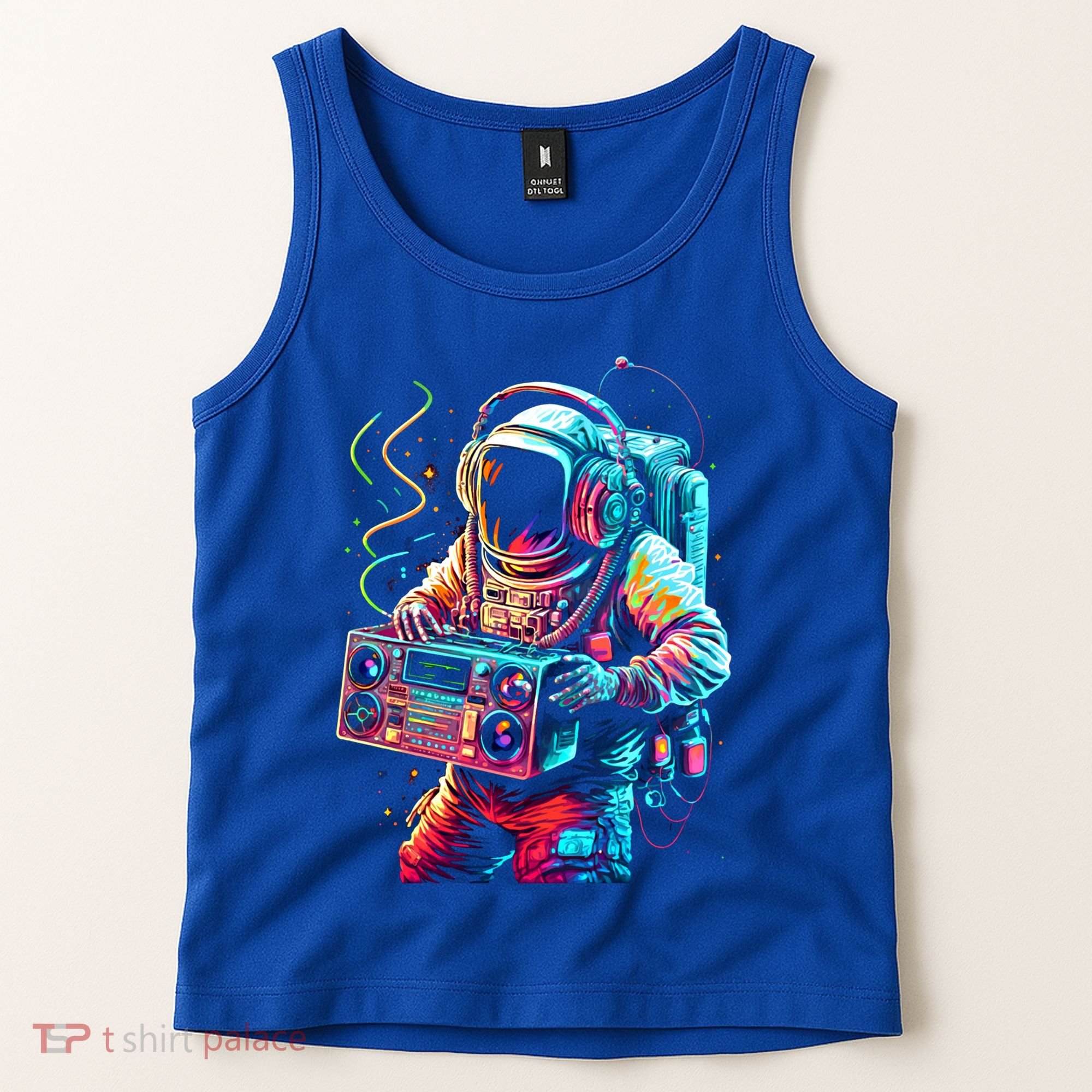 Funky Boombox Astronaut In Space Graphic And Teens Gift Tank Top
