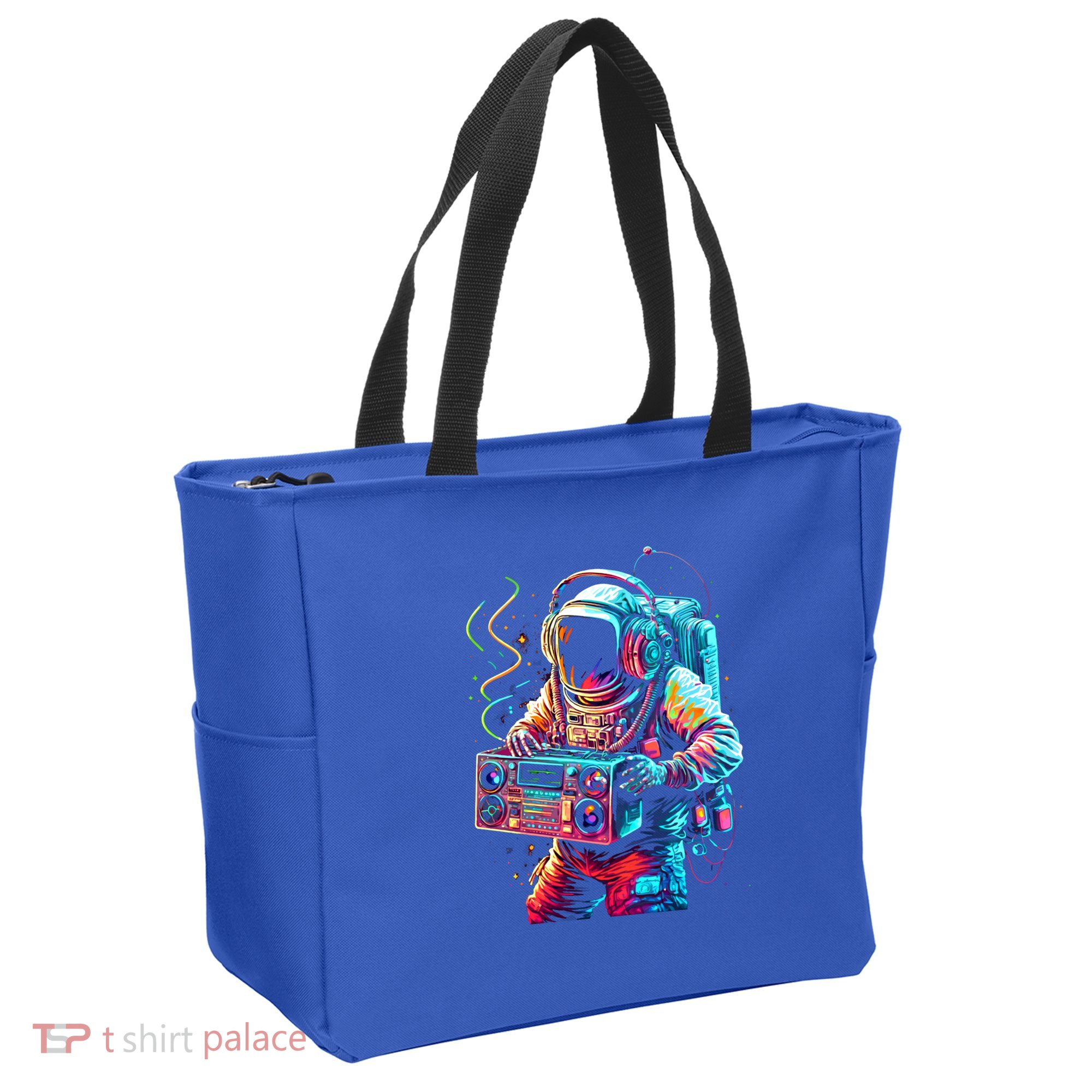 Funky Boombox Astronaut In Space Graphic And Teens Gift Tote Bag
