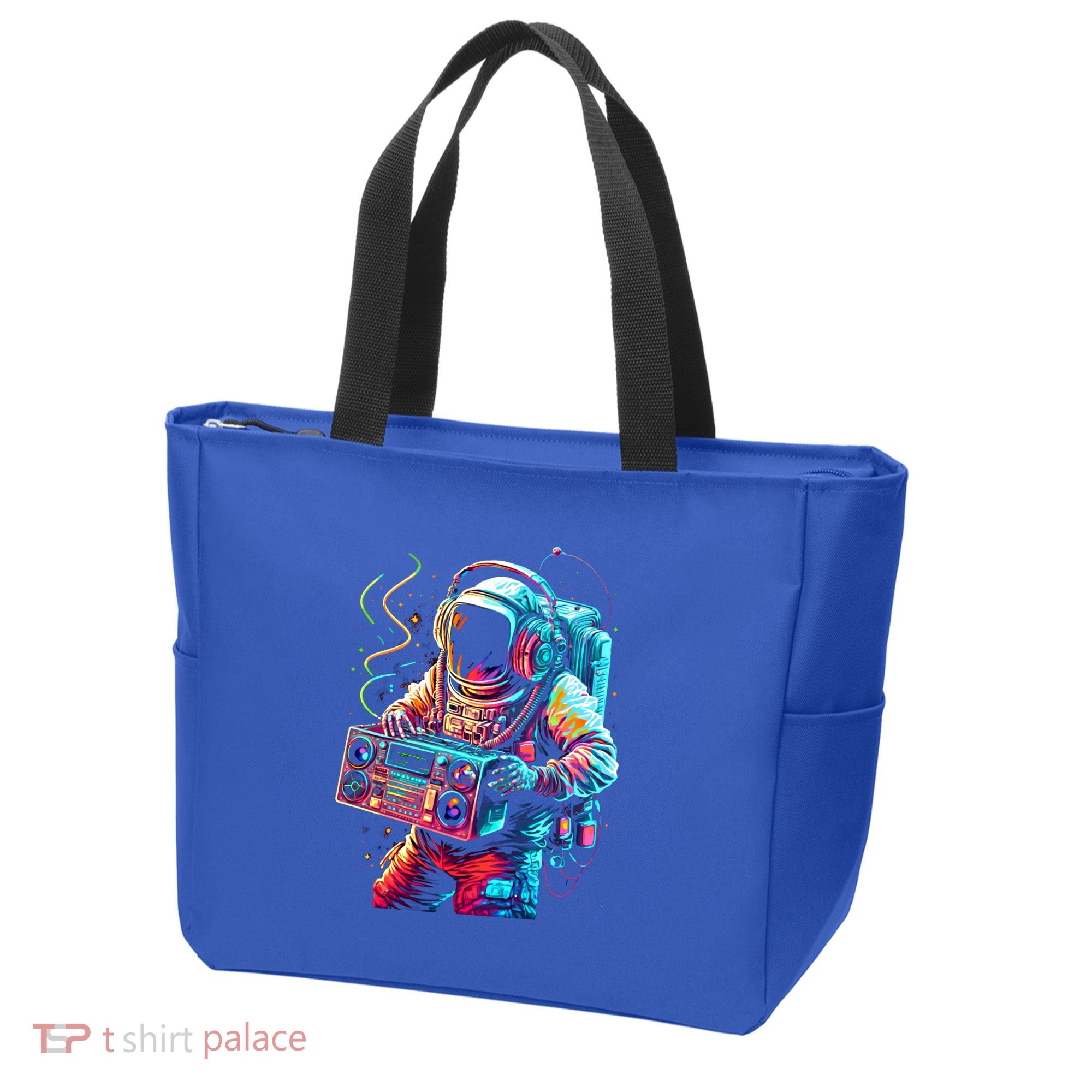 Funky Boombox Astronaut In Space Graphic And Teens Gift Tote Bag