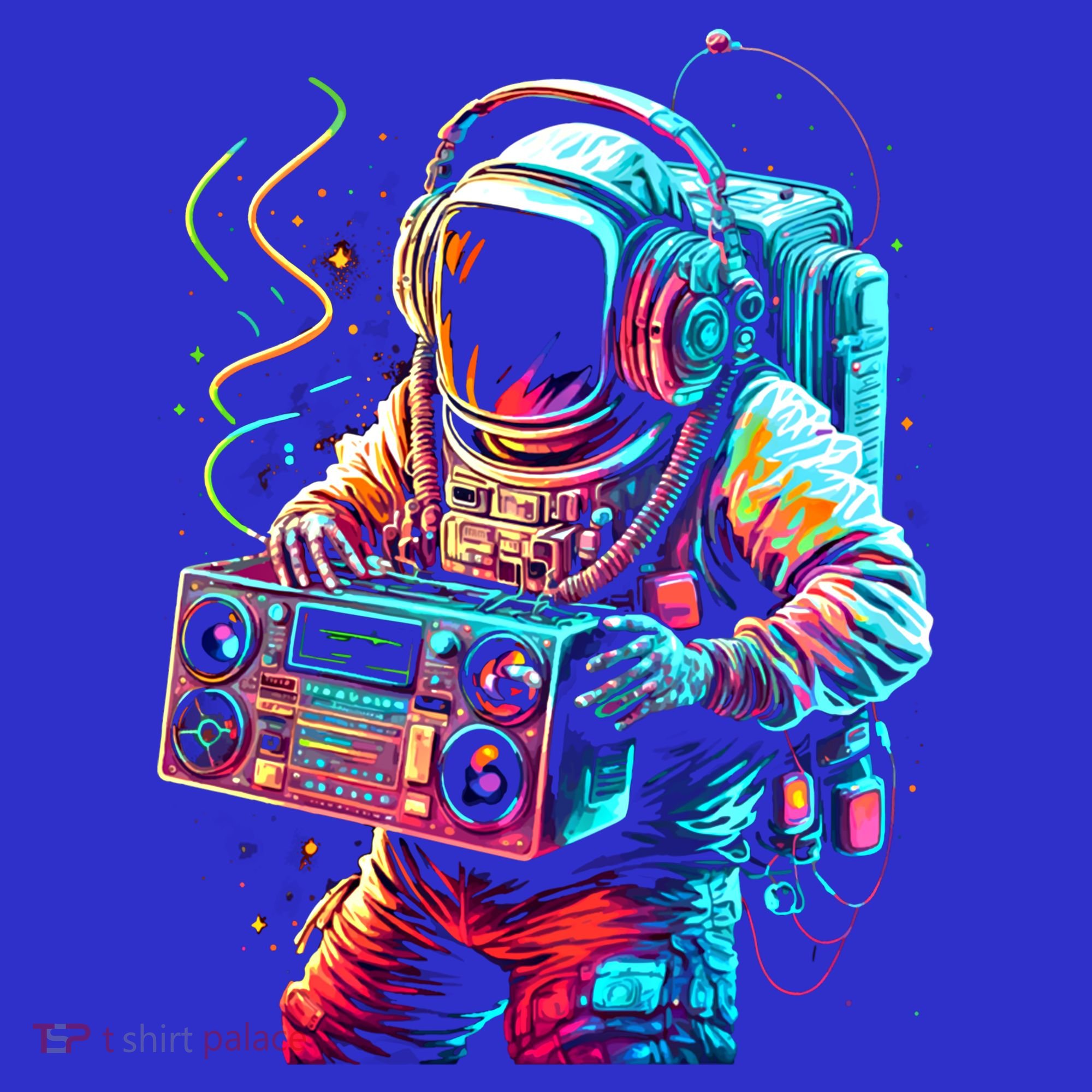 Funky Boombox Astronaut In Space Graphic And Teens Gift Tote Bag