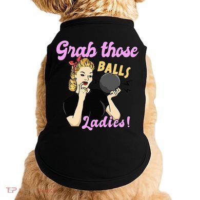 Funny Bowling Art For Bowler Ball Bowling Lover Doggie Tank