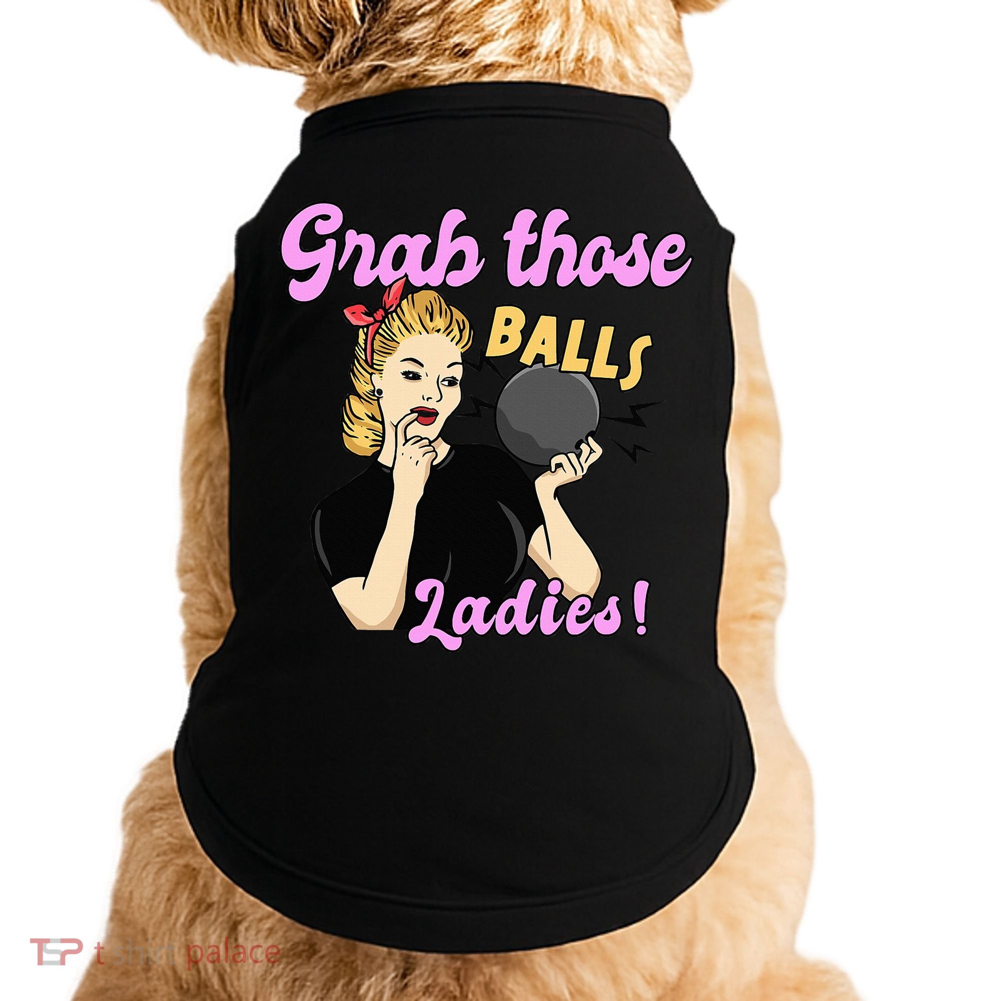 Funny Bowling Art For Bowler Ball Bowling Lover Doggie Tank