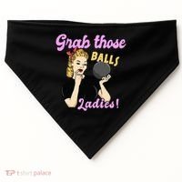 Funny Bowling Art For Bowler Ball Bowling Lover USA-Made Doggie Bandana thumb 0