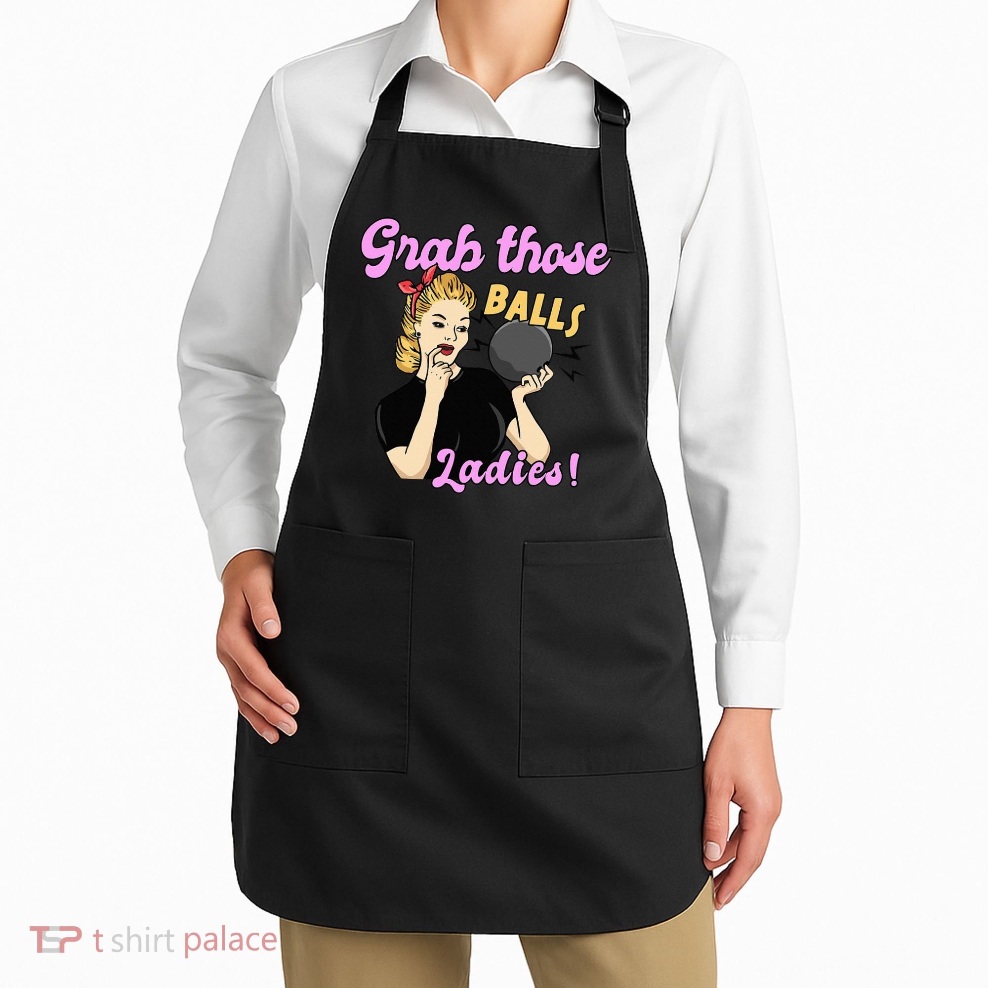 Funny Bowling Art For Bowler Ball Bowling Lover Apron