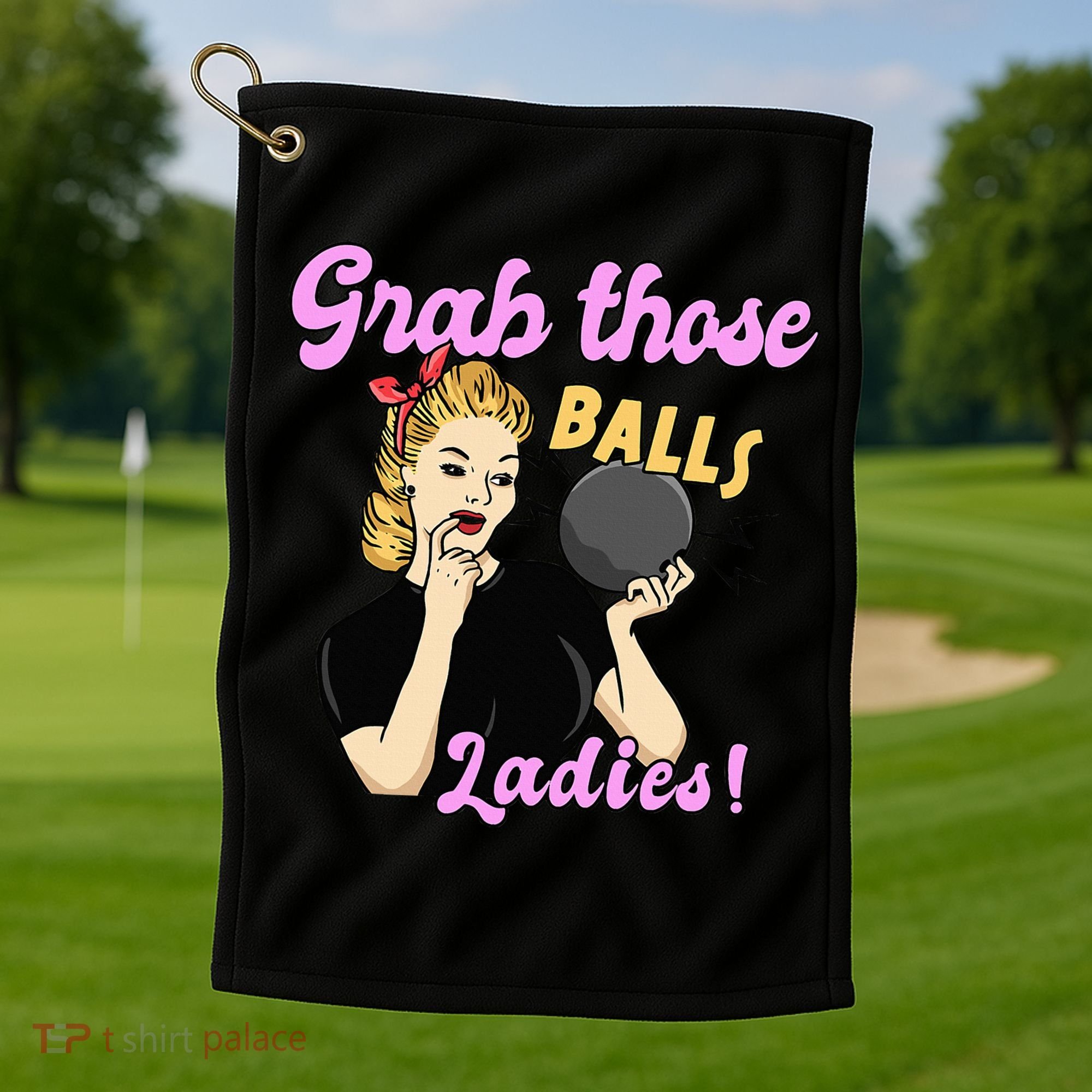 Funny Bowling Art For Bowler Ball Bowling Lover Golf Towel