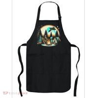 Funny Bigfoot & Alien Ufo Camping Outdoor Adventures Hiking Apron thumb 0