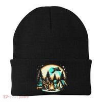 Funny Bigfoot & Alien Ufo Camping Outdoor Adventures Hiking Beanie thumb 0