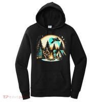 Funny Bigfoot & Alien Ufo Camping Outdoor Adventures Hiking Women's Hoodie thumb 0