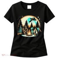 Funny Bigfoot & Alien Ufo Camping Outdoor Adventures Hiking Women's T-Shirt thumb 0