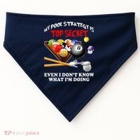 Funny Billiards ArtFor Men Women Billiards Pool Players USA-Made Doggie Bandana thumb 0