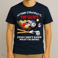 Funny Billiards ArtFor Men Women Billiards Pool Players T-Shirt thumb 3