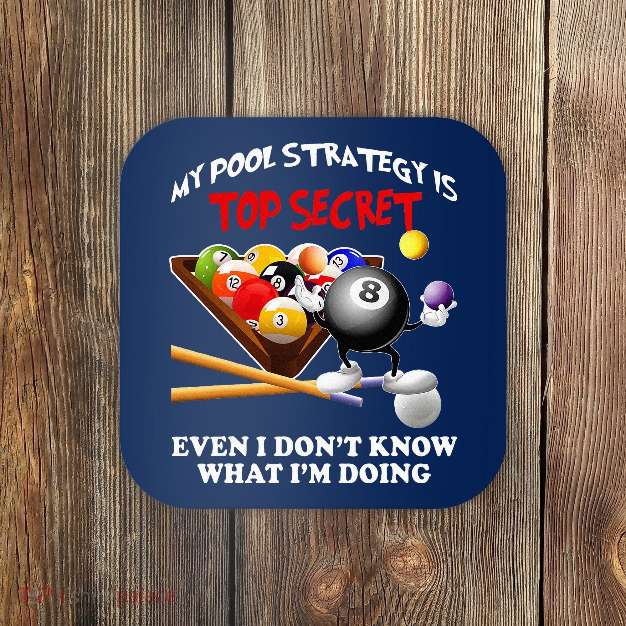 Funny Billiards ArtFor Men Women Billiards Pool Players Coaster