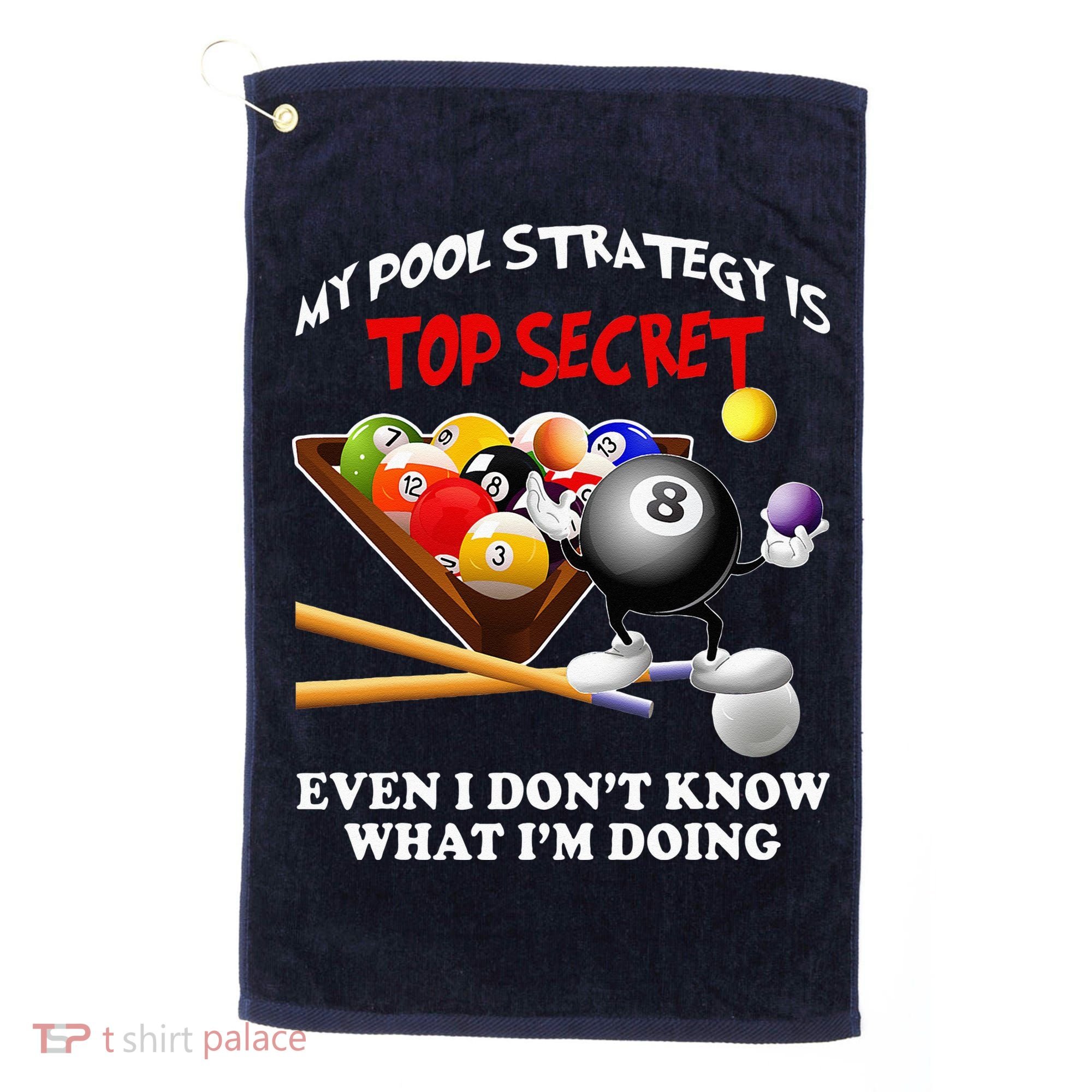 Funny Billiards ArtFor Men Women Billiards Pool Players Golf Towel