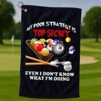 Funny Billiards ArtFor Men Women Billiards Pool Players Golf Towel thumb 1