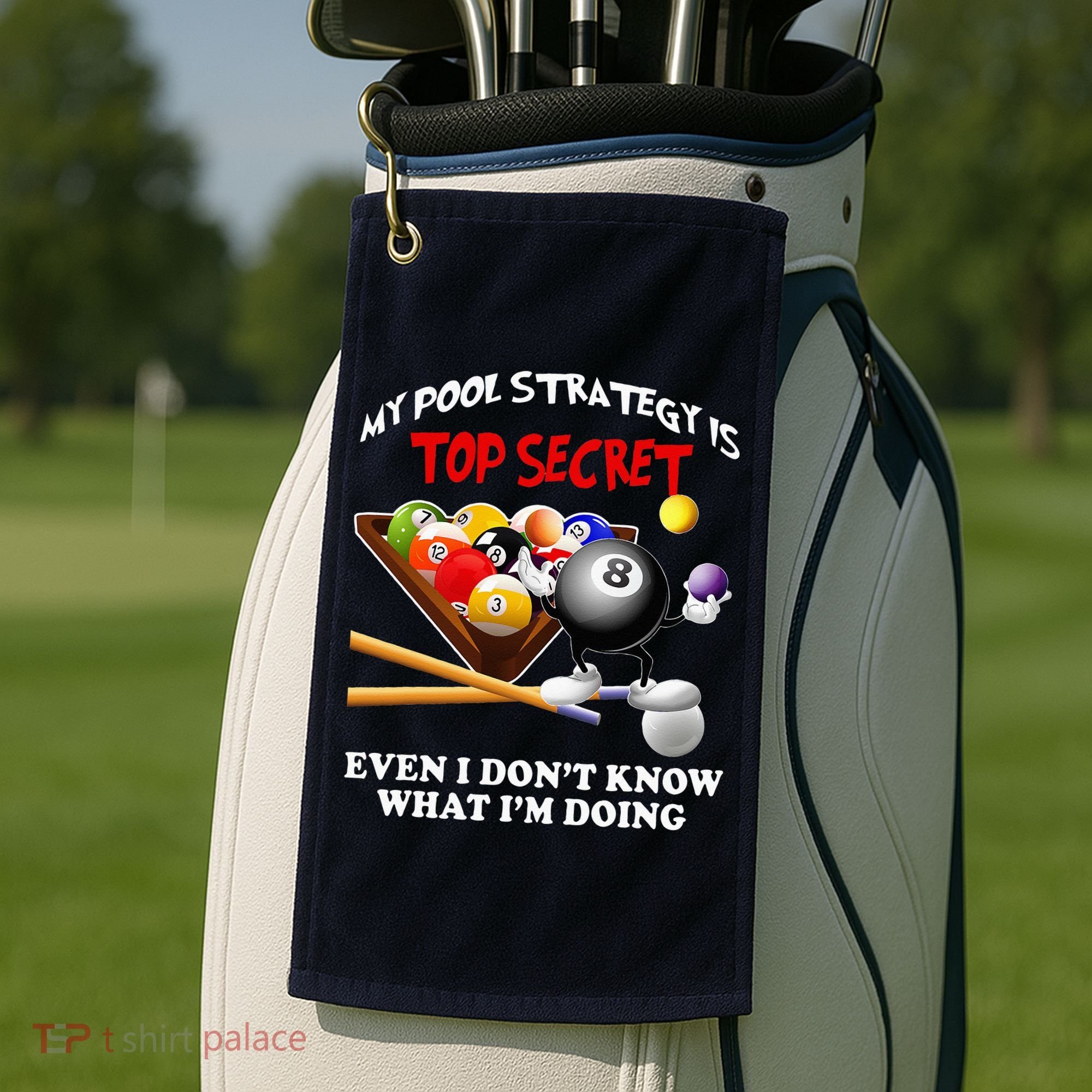 Funny Billiards ArtFor Men Women Billiards Pool Players Golf Towel