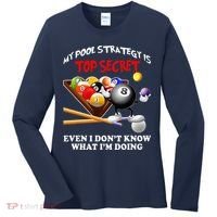 Funny Billiards ArtFor Men Women Billiards Pool Players Women's Long Sleeve Shirt thumb 0