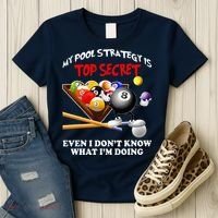 Funny Billiards ArtFor Men Women Billiards Pool Players Women's T-Shirt thumb 3