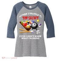 Funny Billiards ArtFor Men Women Billiards Pool Players Women's Tri-Blend 3/4-Sleeve Raglan Shirt thumb 0