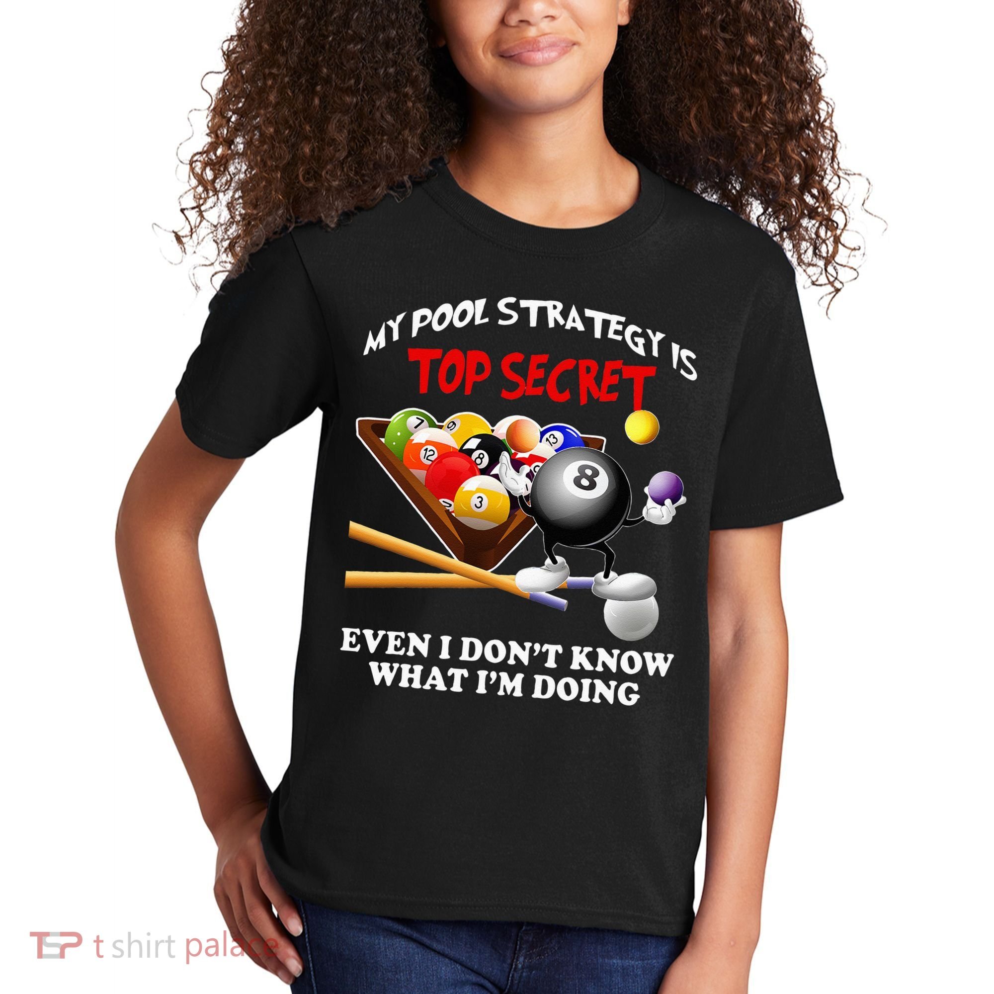 Funny Billiards ArtFor Men Women Billiards Pool Players Kids T-Shirt