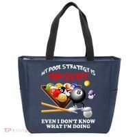 Funny Billiards ArtFor Men Women Billiards Pool Players Tote Bag thumb 0