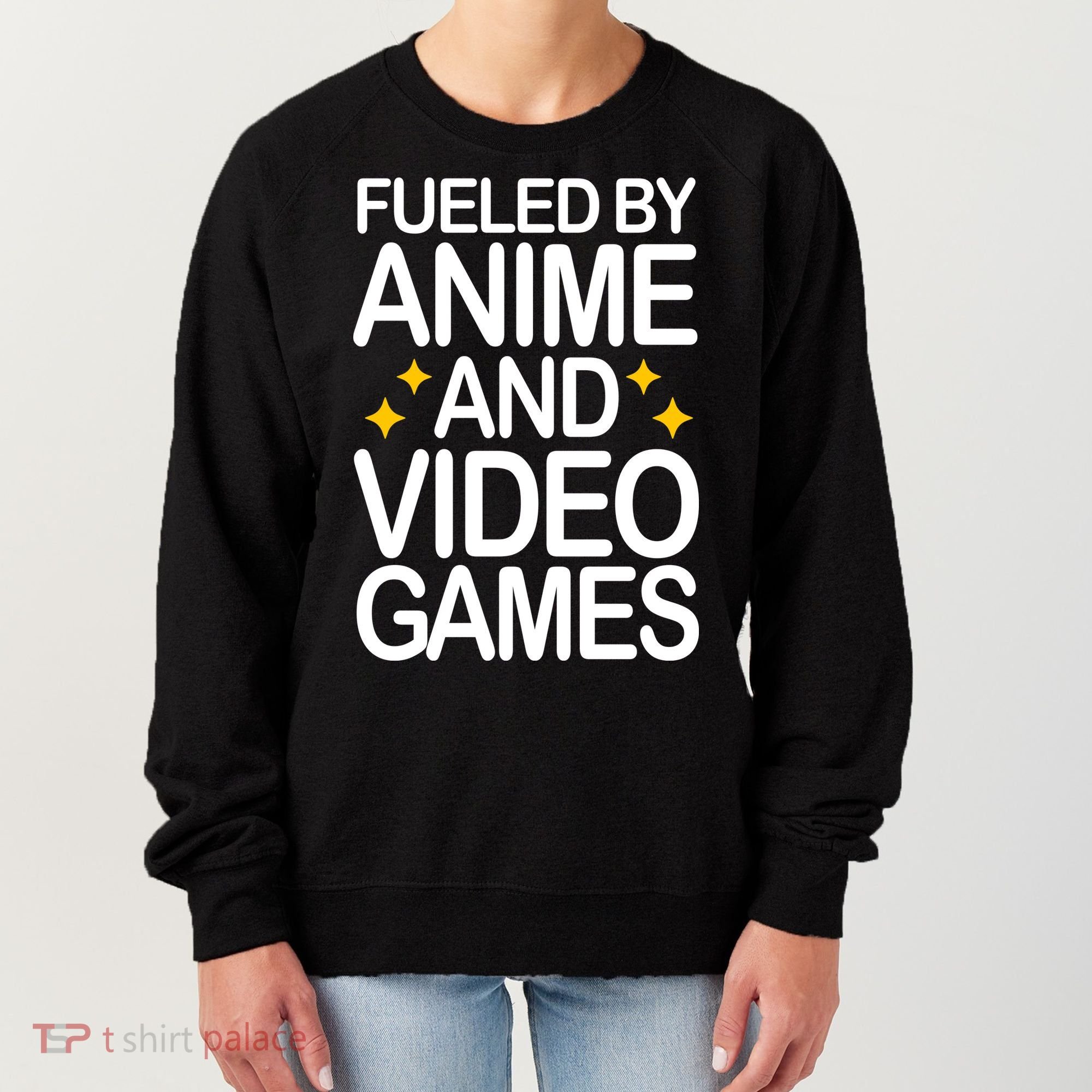 Fueled By Anime And Video Games Gaming Women's Sweatshirt