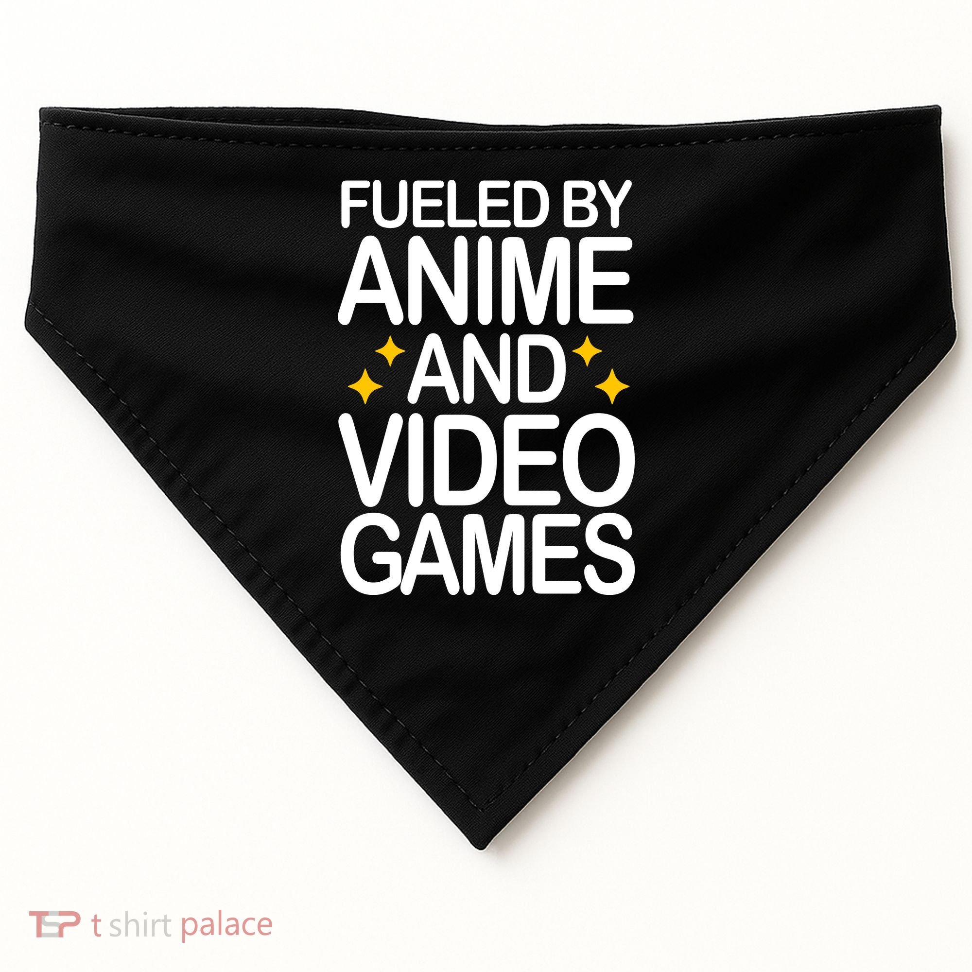 Fueled By Anime And Video Games Gaming USA-Made Doggie Bandana