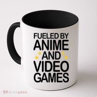 Fueled By Anime And Video Games Gaming Coffee Mug thumb 0