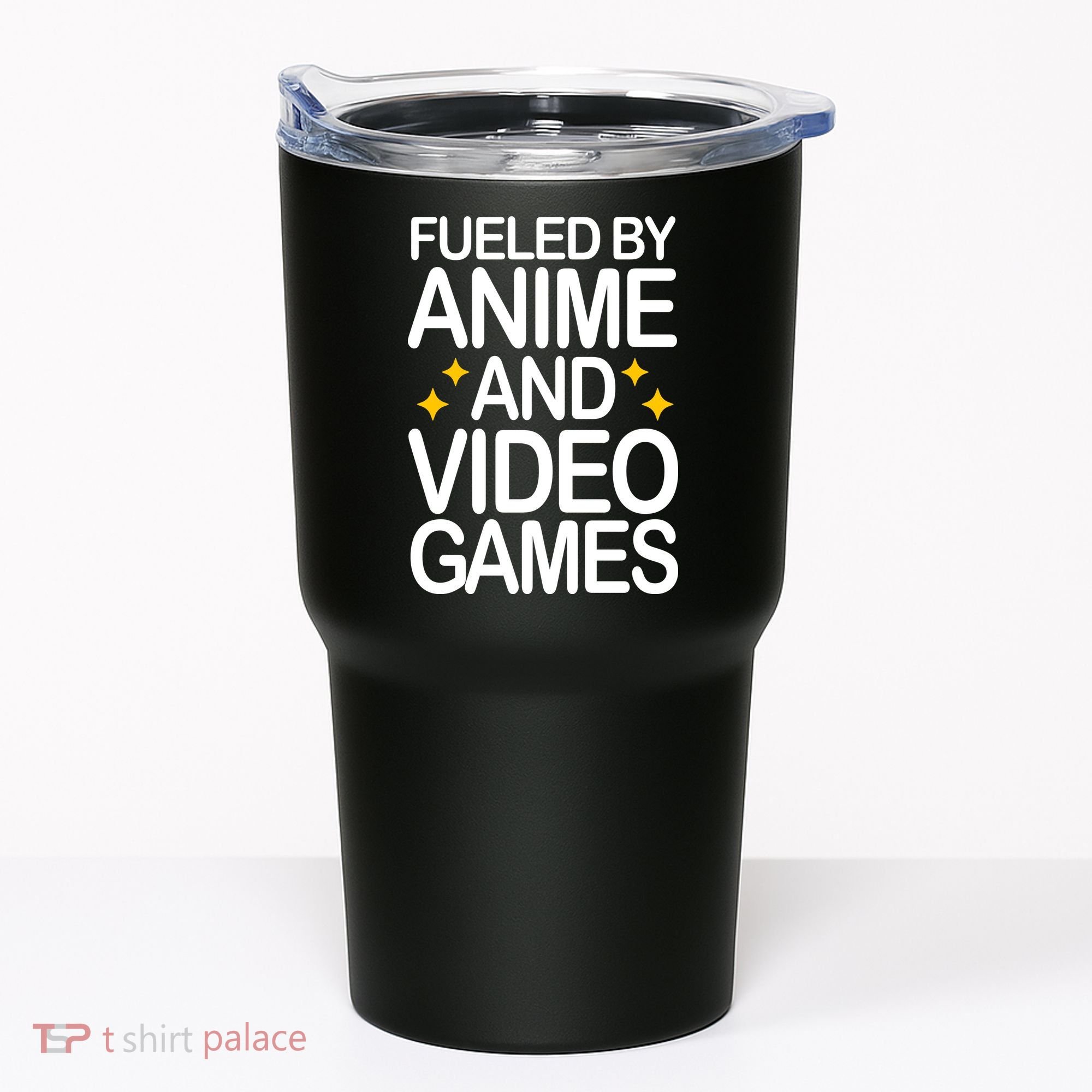 Fueled By Anime And Video Games Gaming Tumbler