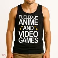 Fueled By Anime And Video Games Gaming Tank Top thumb 3