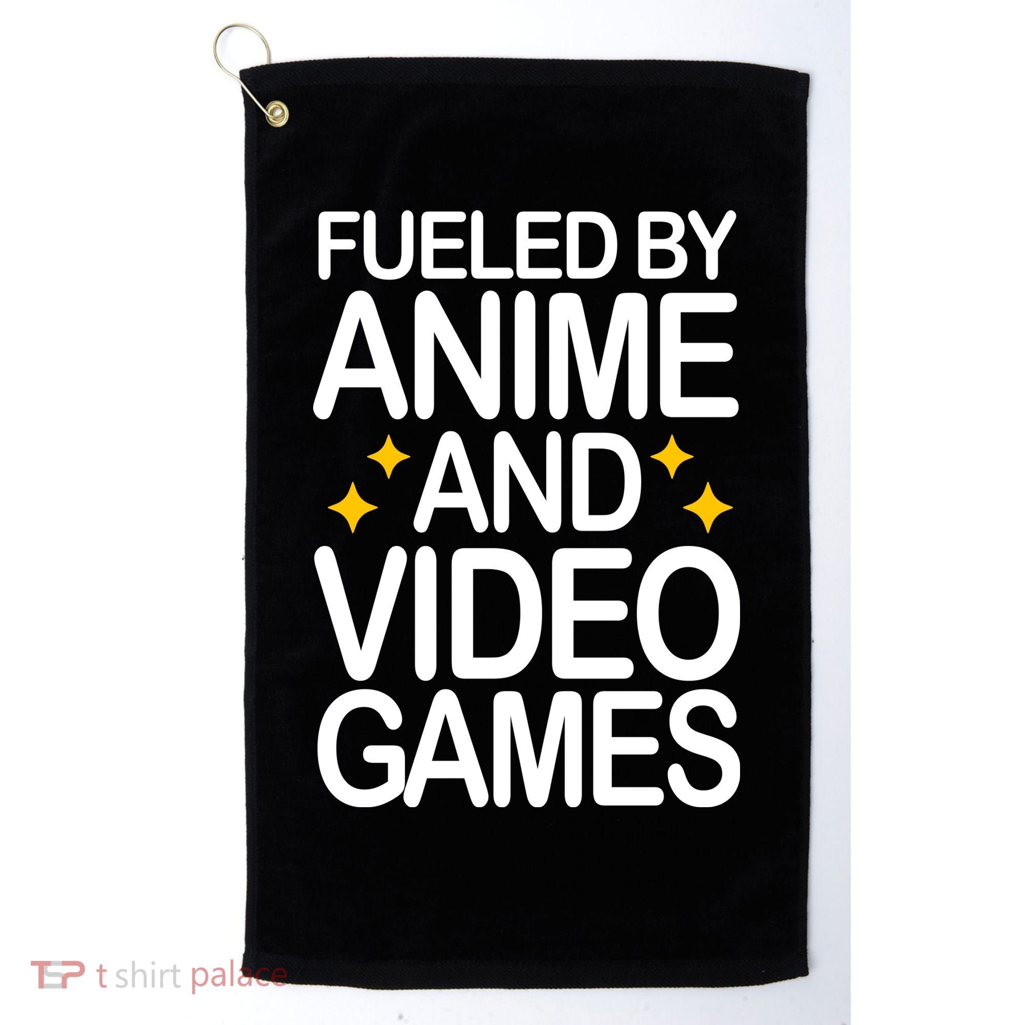 Fueled By Anime And Video Games Gaming Golf Towel