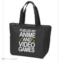 Fueled By Anime And Video Games Gaming Tote Bag thumb 3