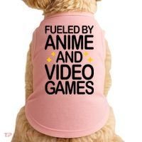 Fueled By Anime And Video Games Gaming Doggie Tank thumb 0