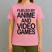 Fueled By Anime And Video Games Gaming T-Shirt thumb 4