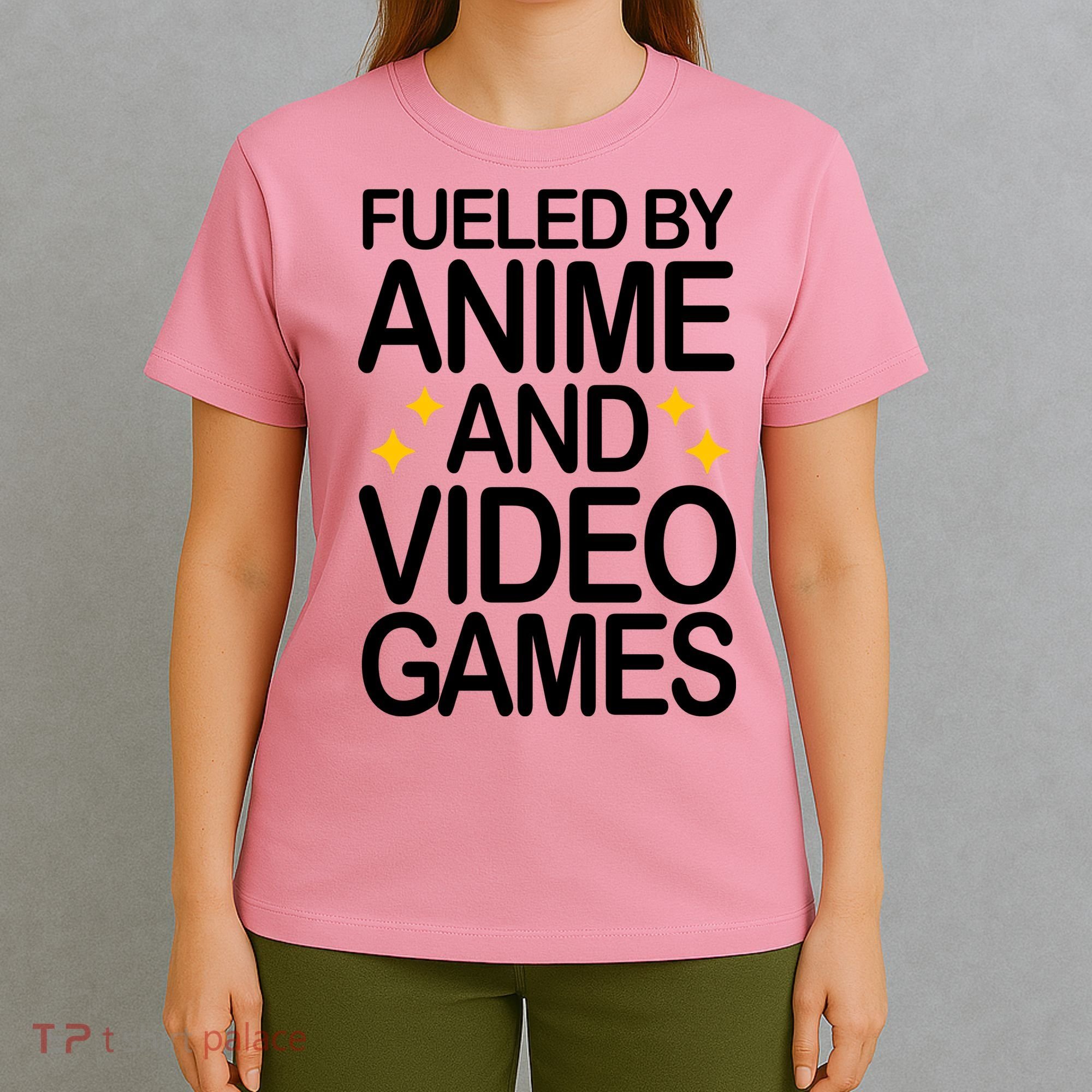 Fueled By Anime And Video Games Gaming T-Shirt