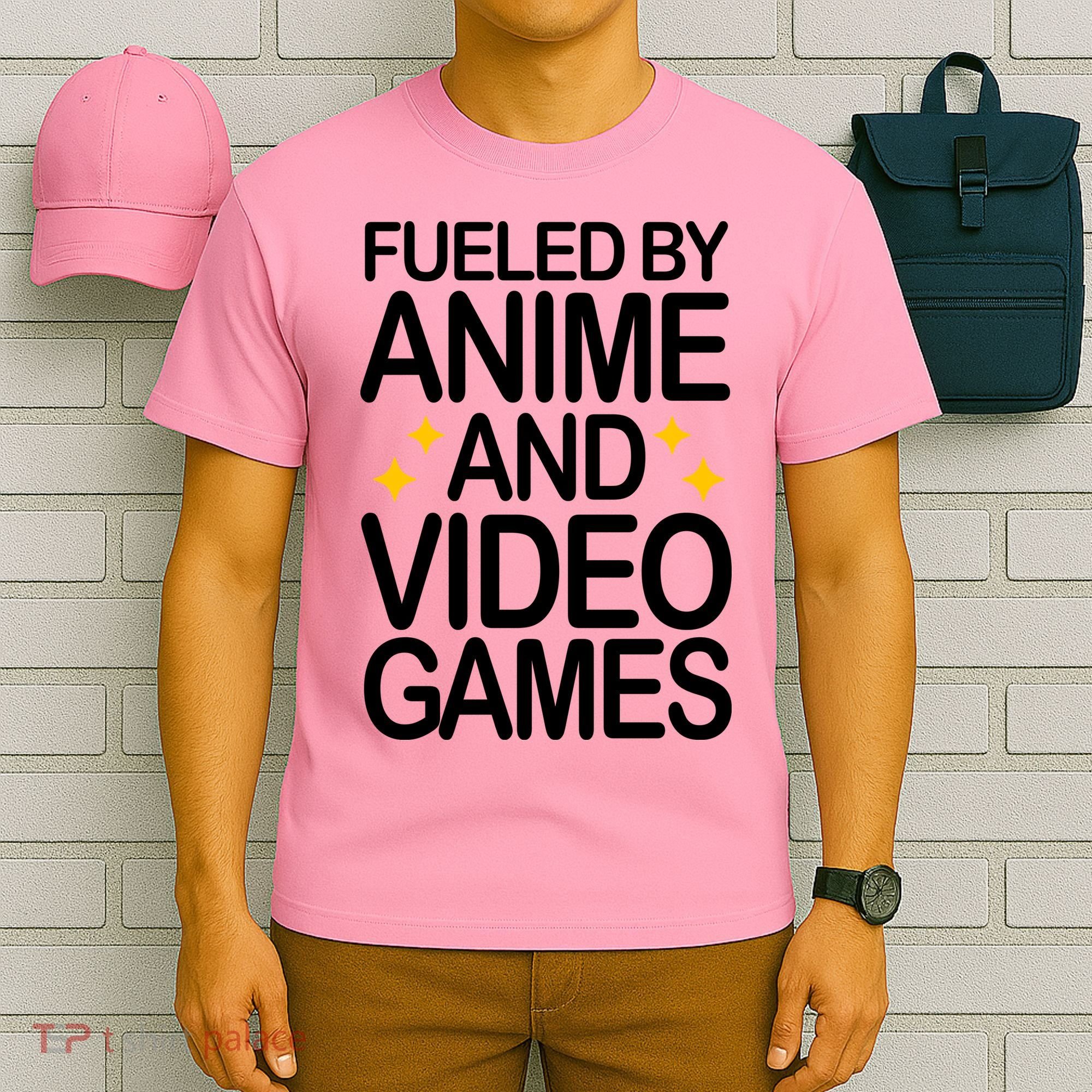 Fueled By Anime And Video Games Gaming T-Shirt