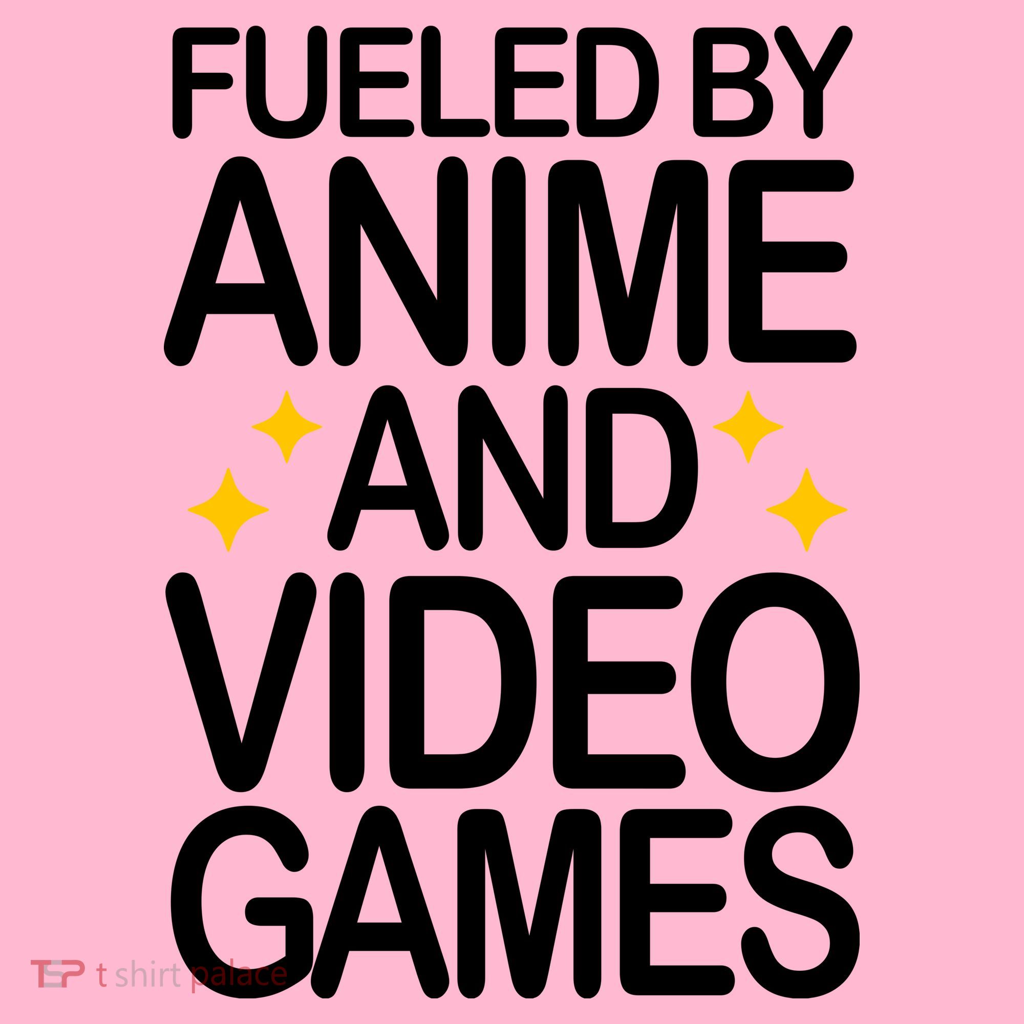 Fueled By Anime And Video Games Gaming T-Shirt