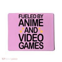 Fueled By Anime And Video Games Gaming Mousepad thumb 0