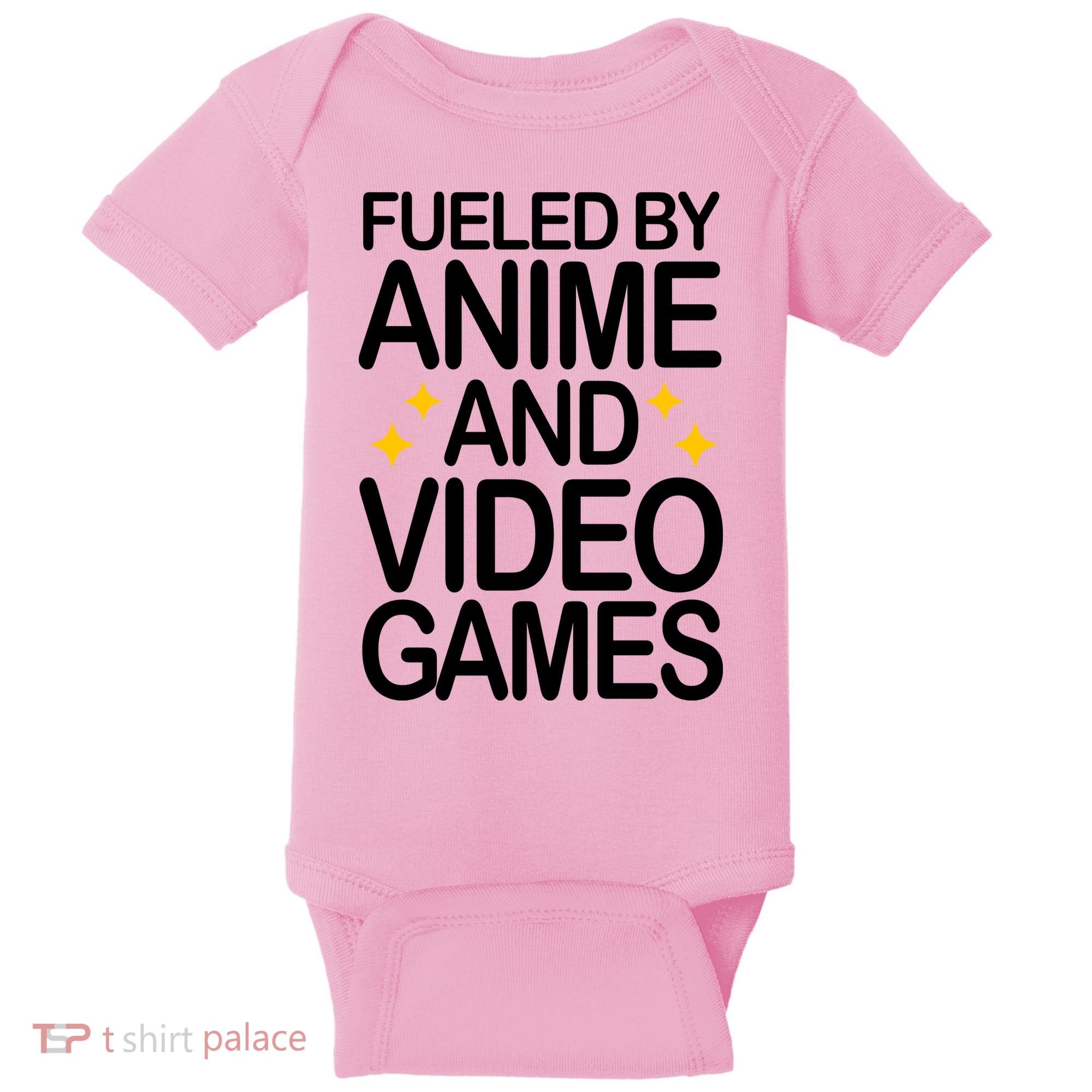 Fueled By Anime And Video Games Gaming Baby Bodysuit