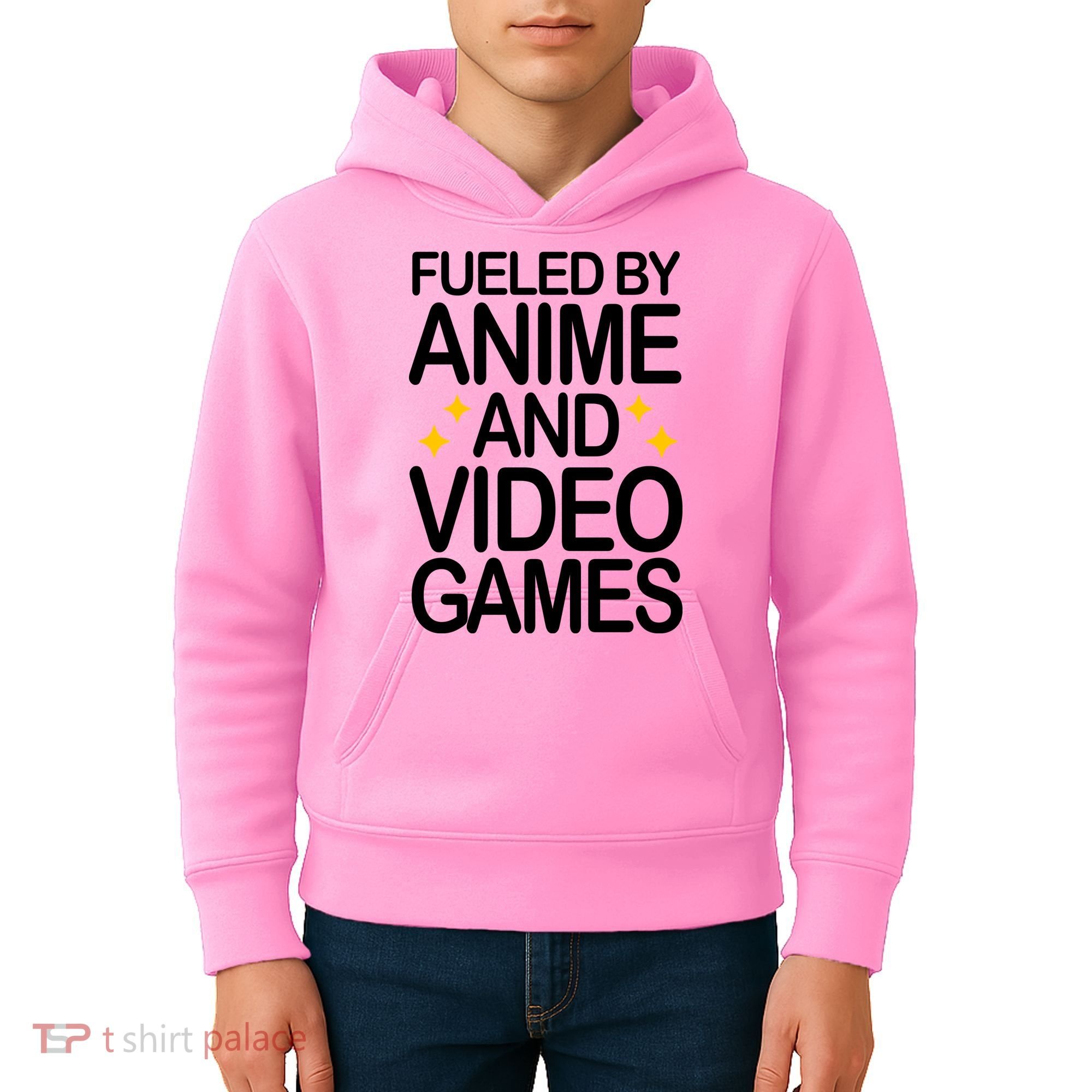 Fueled By Anime And Video Games Gaming Kids Hoodie